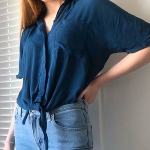 Noisy May Button Up Knot Shirt